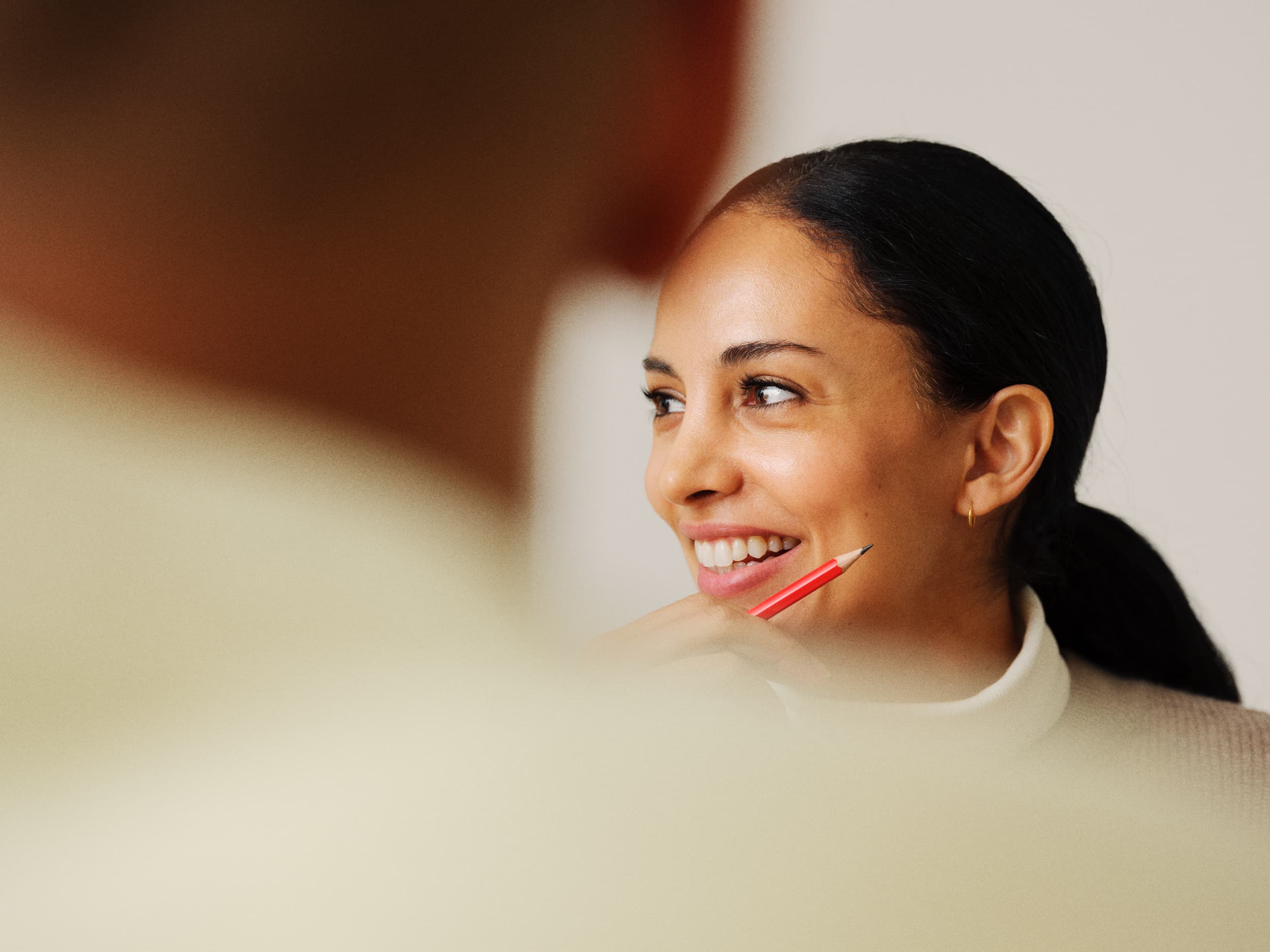 Female face close up